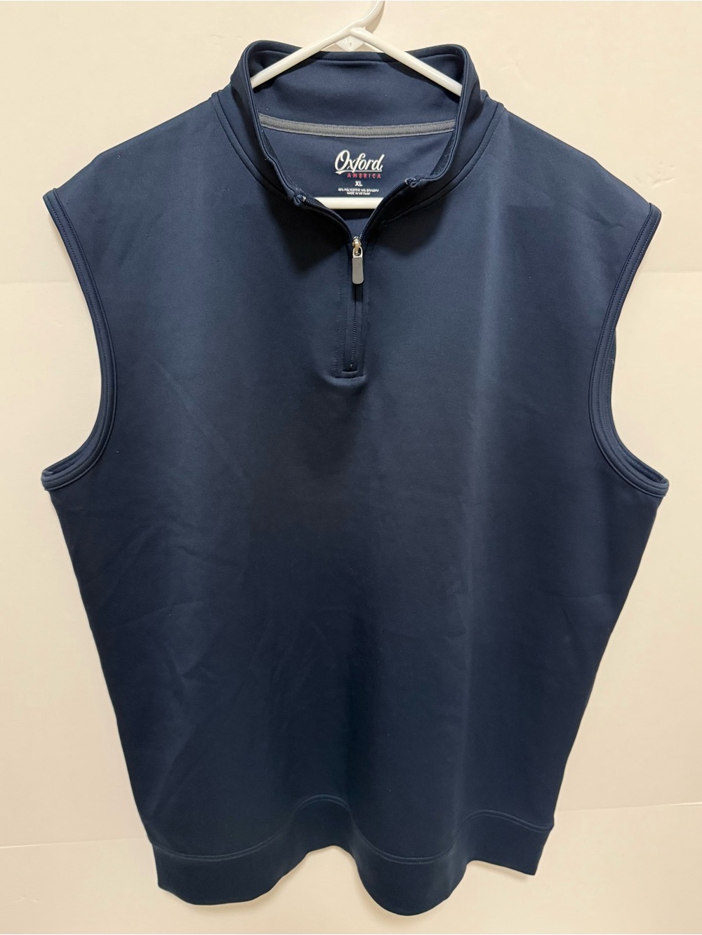 Navy Quarter-Zip Vest